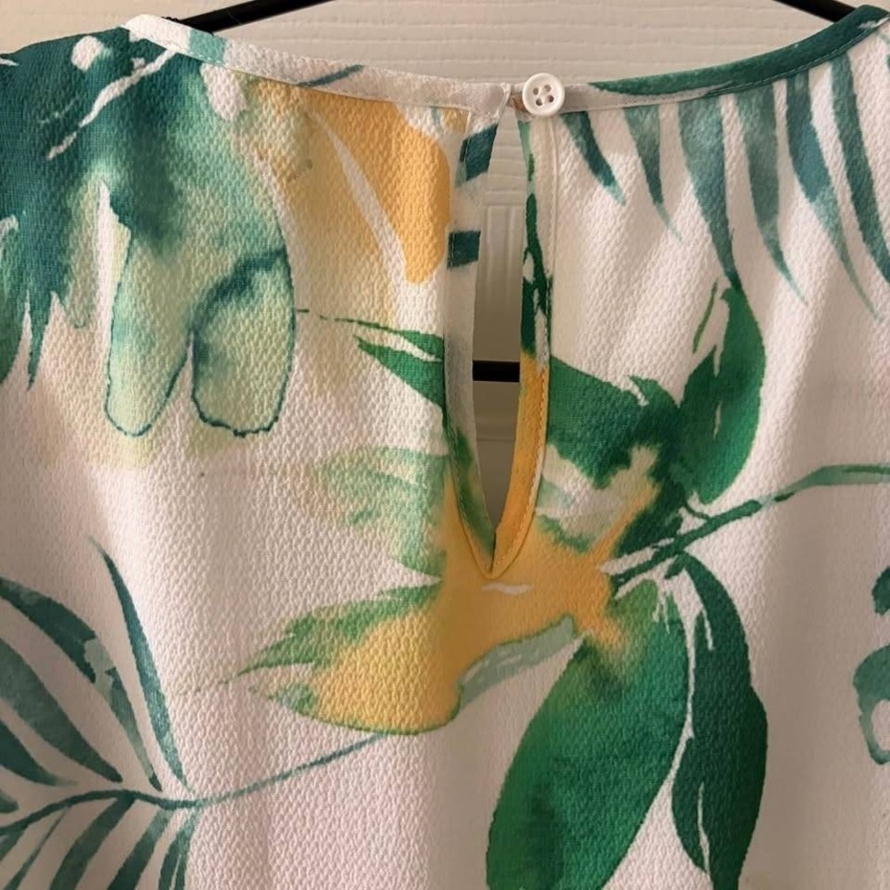 NWT Gianni Bini Small Tropical Print Belted Mini Dress Long Sleeve Women's - Picture 4 of 11
